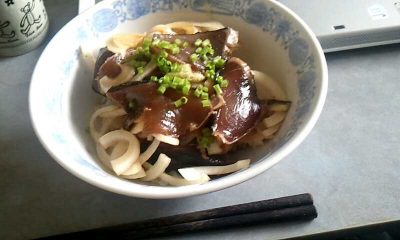 生姜が効いたカツオの漬け丼