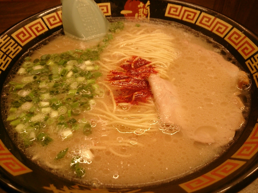 一蘭の豚骨ラーメン!