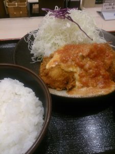 松乃屋のチーズトマトささみかつ