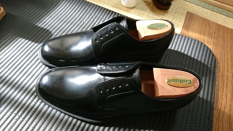 磨いたあとのプレーントゥ