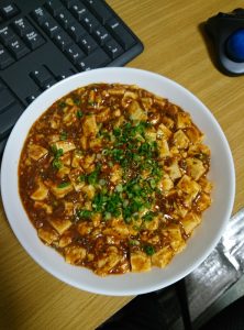 麻婆豆腐の出来はこんな感じ