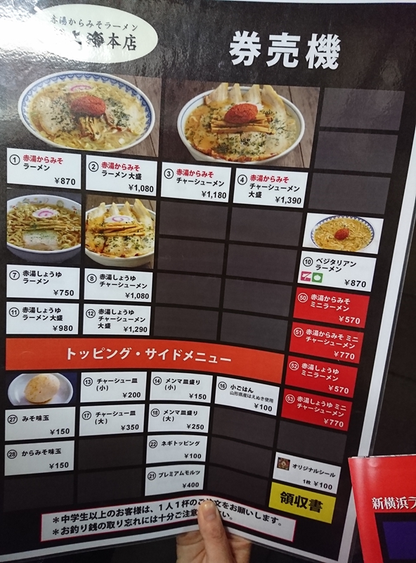 メニュー表