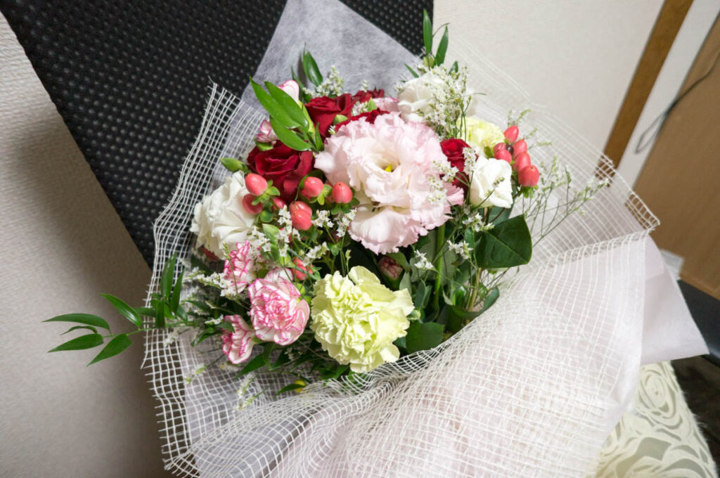 プロポーズの時に使った花束